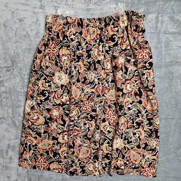 SOUTHERN LADY VINTAGE ALINE MIDI  SKIRT WOMENS 10 FLORAL sz 40 USA - Picture 4 of 8